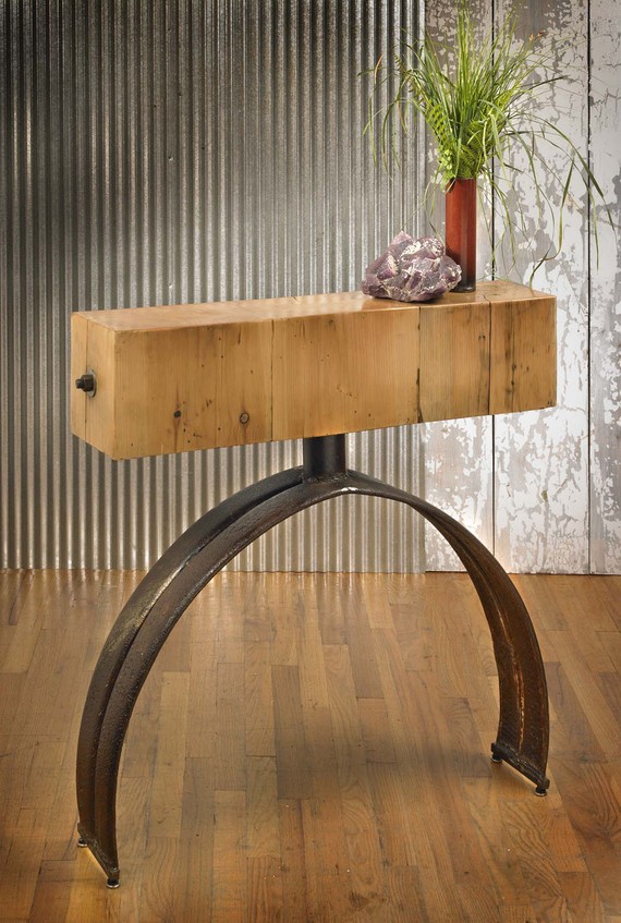 Barn beam console table