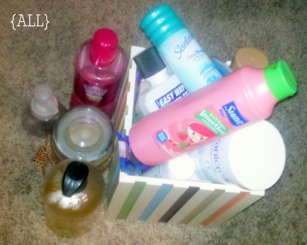 Trashed toiletries